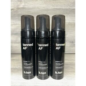 3 Pack B.tan Tanned AF Darkest 1 Hour Self Tan Mousse 6.7 Fl. oz Each New (E4)